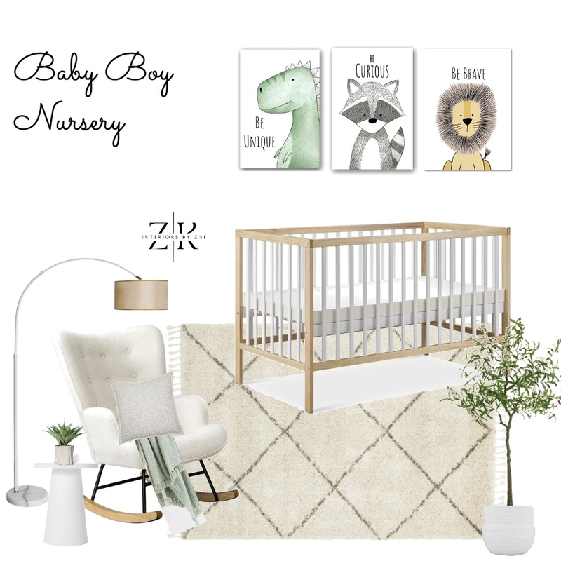Baby boy nursery (neutral colours) Mood Board by Interiors By Zai on Style Sourcebook