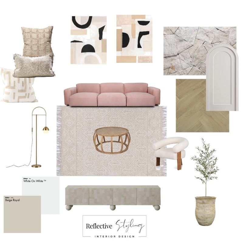 Modern Lounge Room Mood Board by Reflective Styling on Style Sourcebook