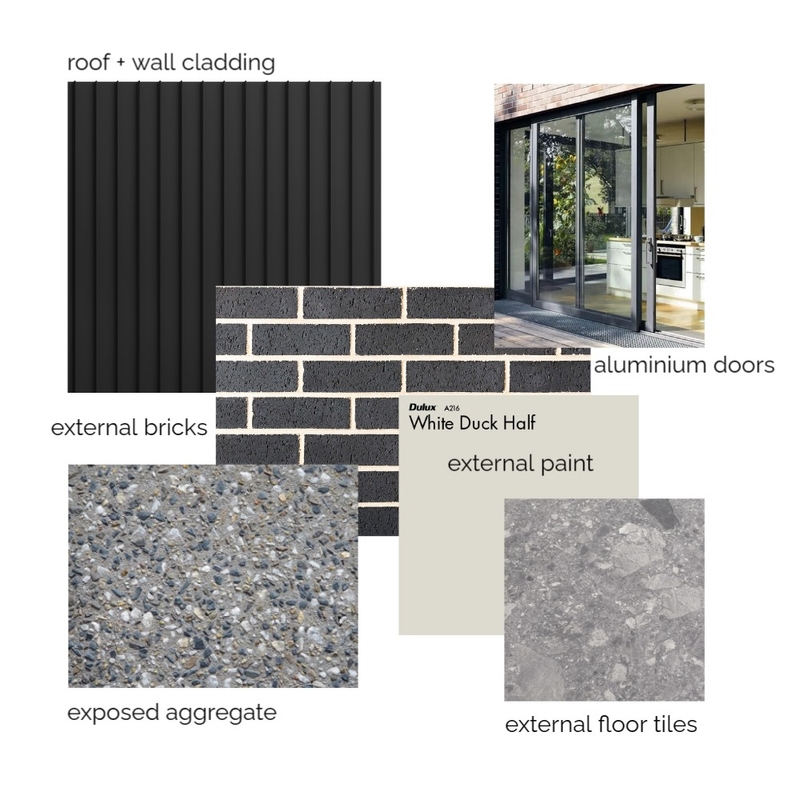 External Finishes - Brooklyn Park Mood Board by DNA Design on Style Sourcebook