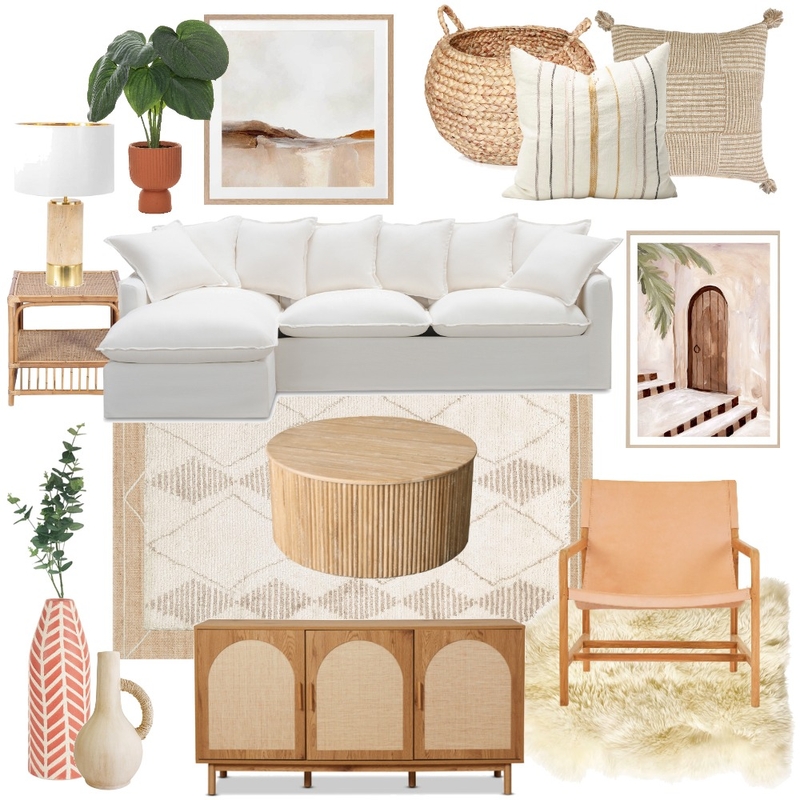 Boho Living Room Mood Board by westofhere on Style Sourcebook