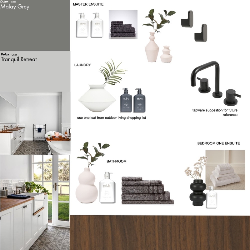 Bathroom and Laundry - Final Mood Board by Meraki Interiors on Style Sourcebook