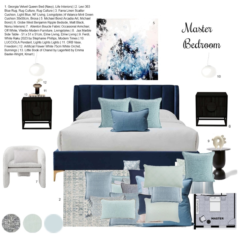 Bedroom final v2 draft 2 Mood Board by Efi Papasavva on Style Sourcebook