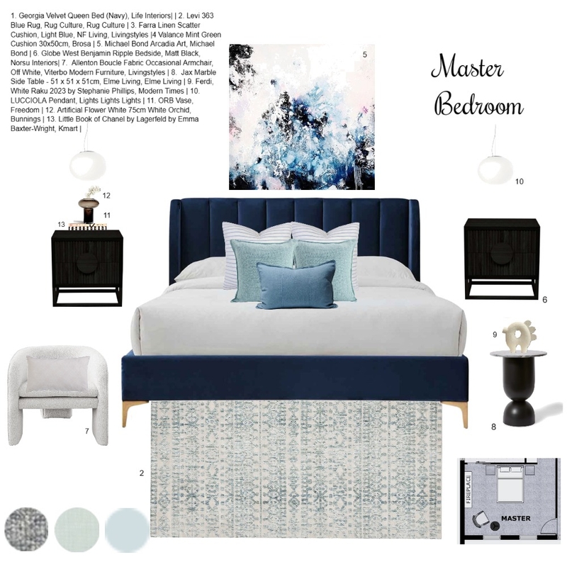 Bedroom final v2 draft 3 Mood Board by Efi Papasavva on Style Sourcebook