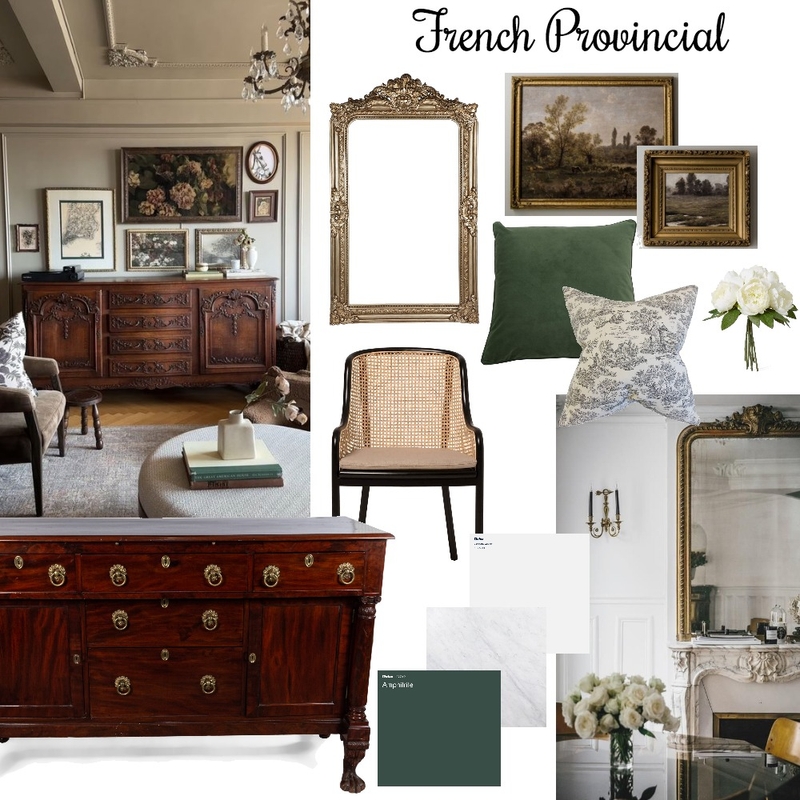 Module 3: French Provincial Mood Board Mood Board by morganwhite on Style Sourcebook