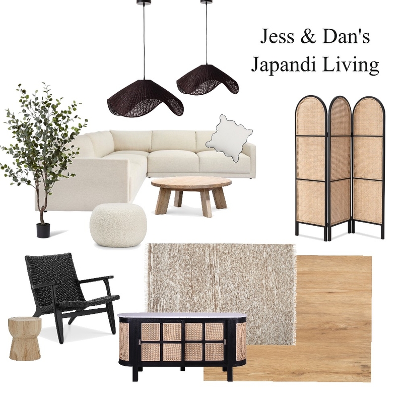 Jess & Dan’s Japandi Living Mood Board by SarahKabbani on Style Sourcebook