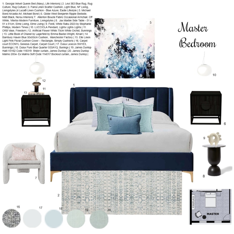 Bedroom final v2 draft 5 - 18 12 23 Mood Board by Efi Papasavva on Style Sourcebook