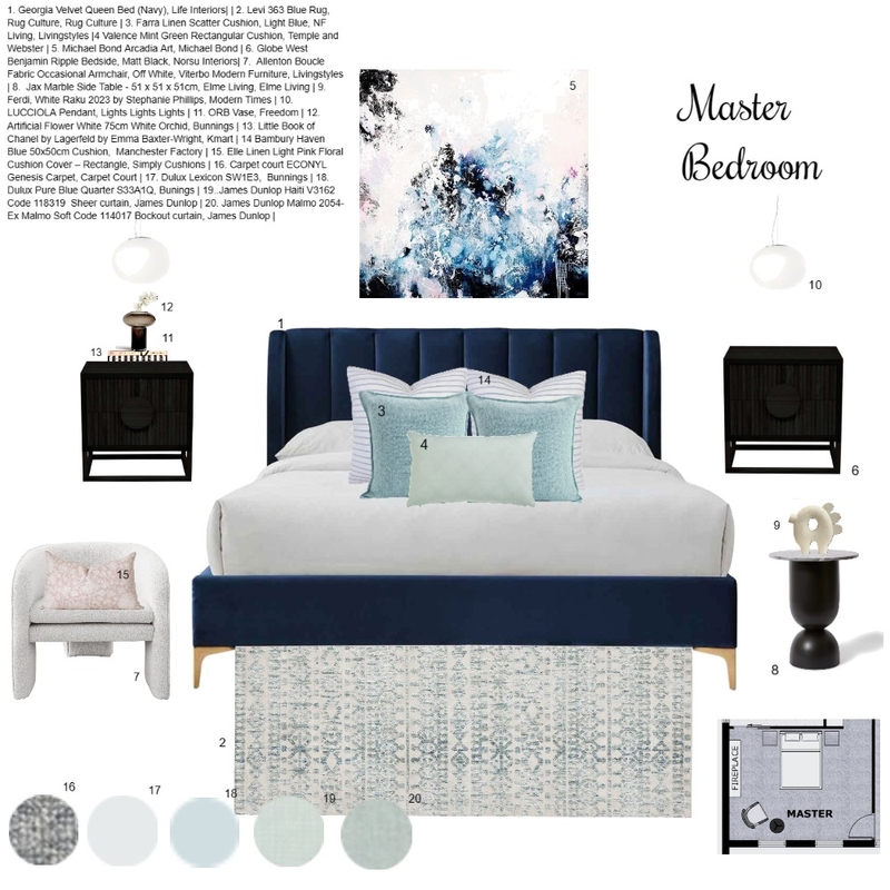 Bedroom final v2 draft 6 - 19 12 23 Mood Board by Efi Papasavva on Style Sourcebook