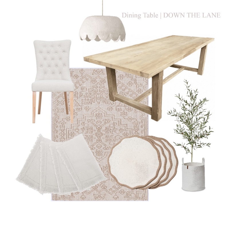 Dining Table Mood Board by DOWN THE LANE by Tina Harris on Style Sourcebook