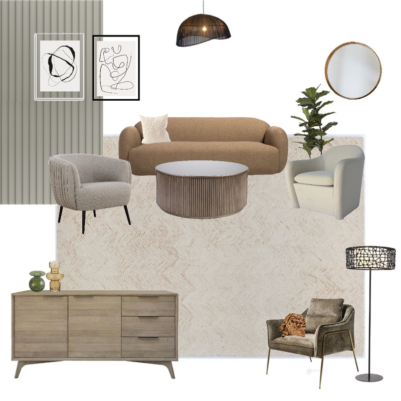 Modern Living Room Mood Board by Uma on Style Sourcebook