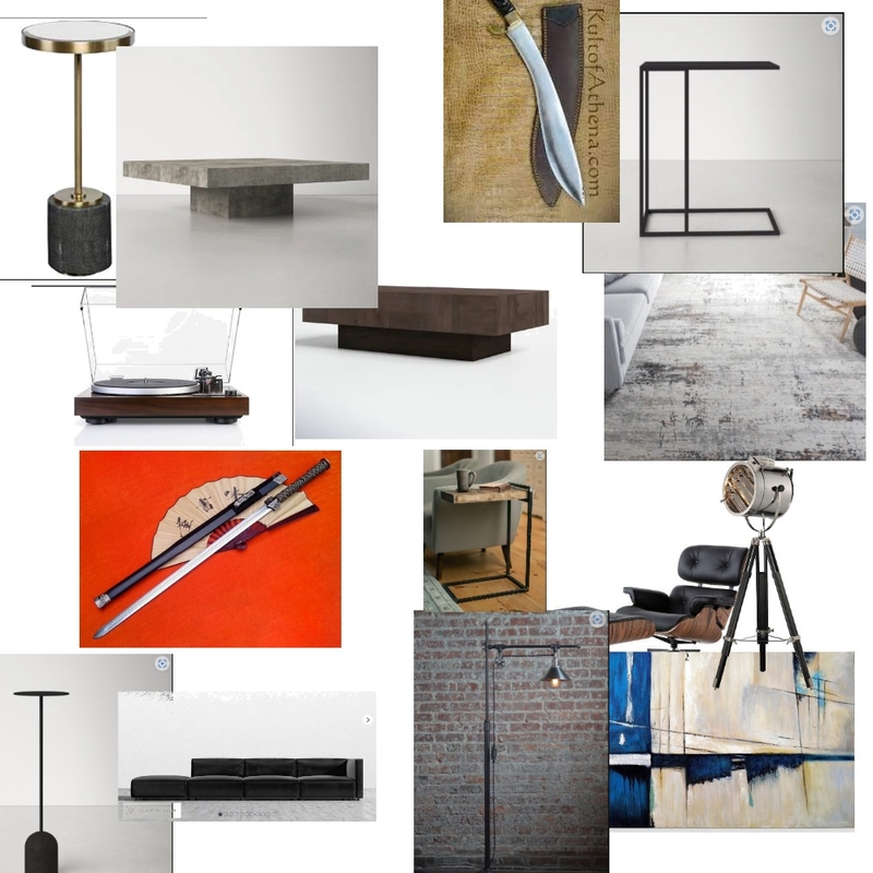 Living Room Modern Industrial Mood Board by mingodimedici on Style Sourcebook