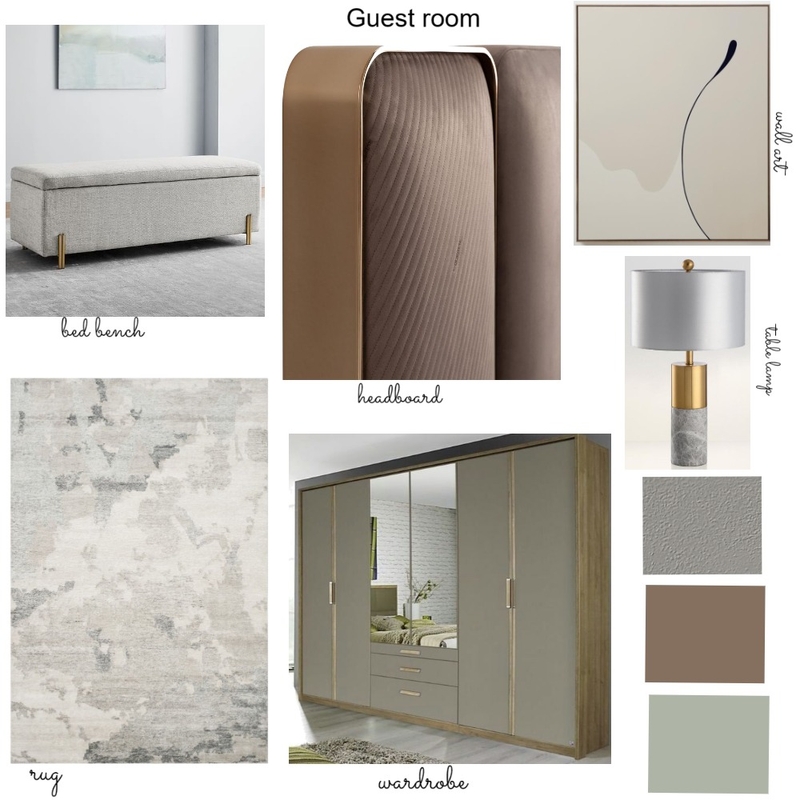 hadiza guest room Mood Board by Oeuvre designs on Style Sourcebook