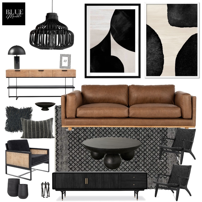 Curved Shapes & Black Accents Mood Board by Blue Marble Interiors on Style Sourcebook