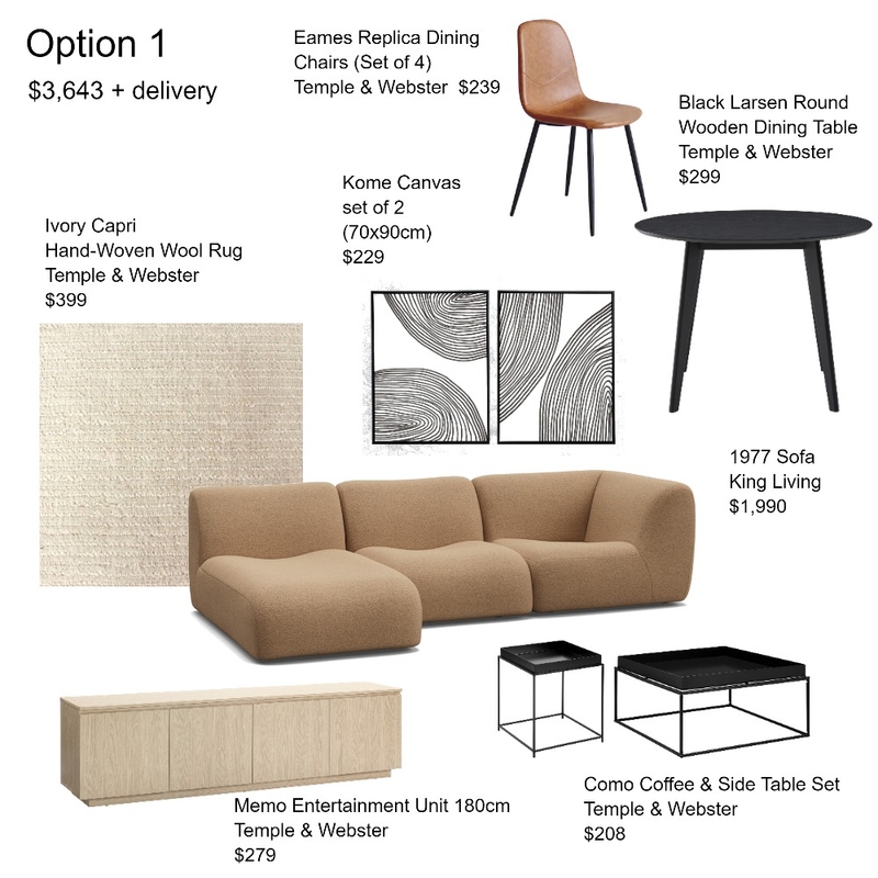 Pete's apartment option 3 Mood Board by MintEquity on Style Sourcebook