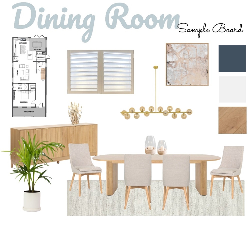 Dining Room Sample Board Mood Board by Louise Kempson on Style Sourcebook