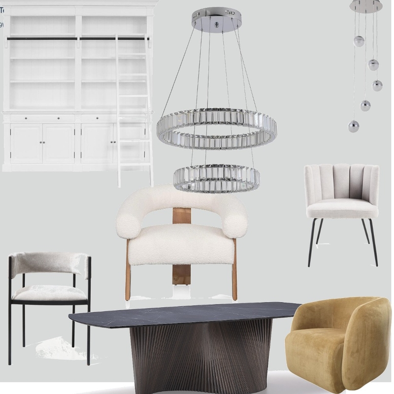 91 Milina Rd. Formal Dining Concept- Modern Italian Monochromatic Mood Board by Mamma Roux Designs on Style Sourcebook