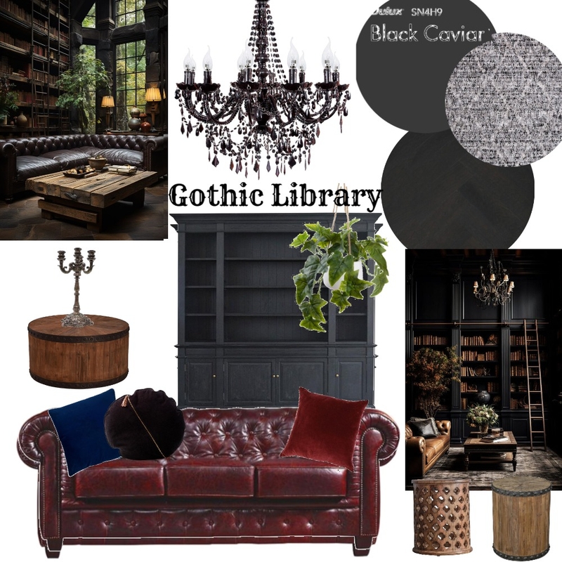 Gothic Library Room Mood Board by RFKDesigns on Style Sourcebook