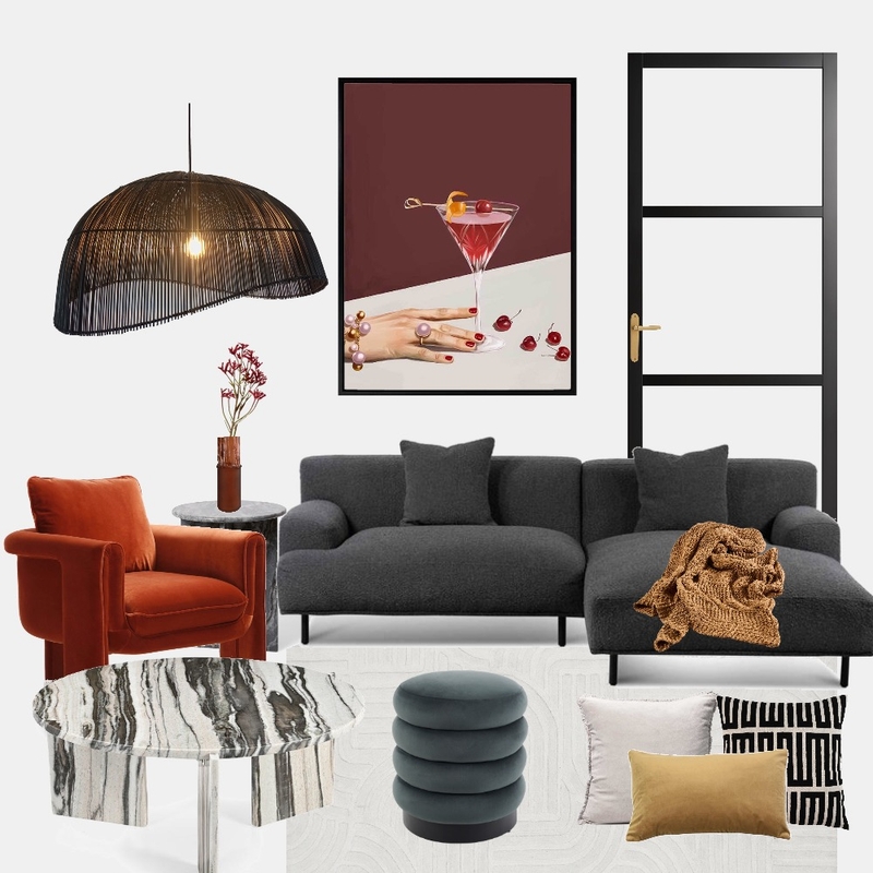Moody Living Room Mood Board by Mood Indigo Styling on Style Sourcebook