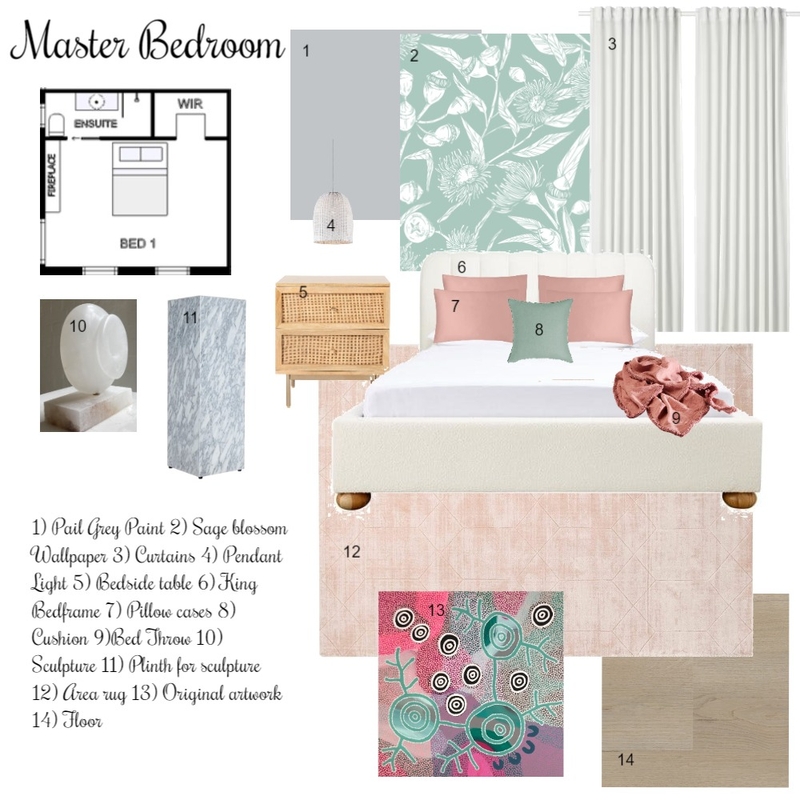 Master Bedroom Sample Board Mood Board by Nikshodgson Interior Designs on Style Sourcebook