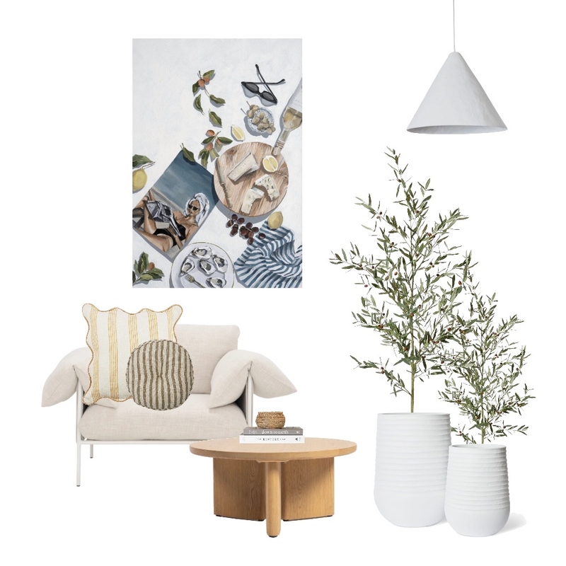 Southern Italy Inspired Lounge Mood Board by The Sanctuary Interior Design on Style Sourcebook