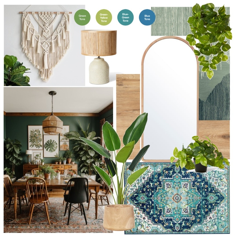 Bohemian analogue style - blues/greens Mood Board by Chris on Style Sourcebook