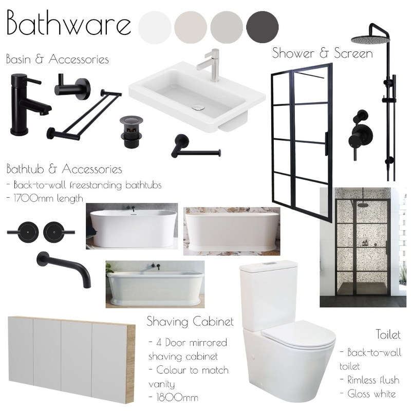 Abbotsford Bathware Mood Board by Libby Malecki Designs on Style Sourcebook