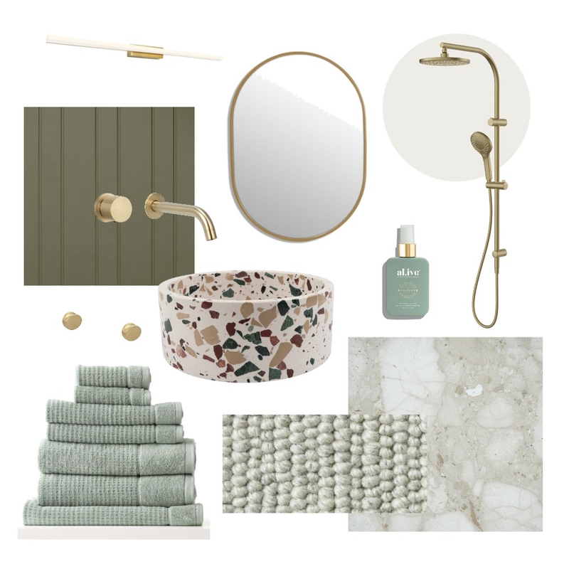 Green Bathroom Mood Board by judithscharnowski on Style Sourcebook