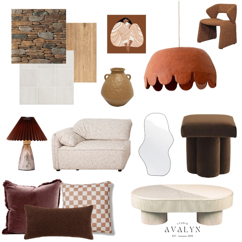 2024 Brown/Burgundy Trend Mood Board by STUDIO AVALYN on Style Sourcebook