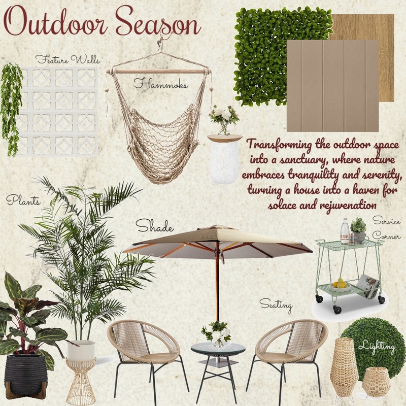 Outdoor Season Mood Board by Maria kandalaft on Style Sourcebook