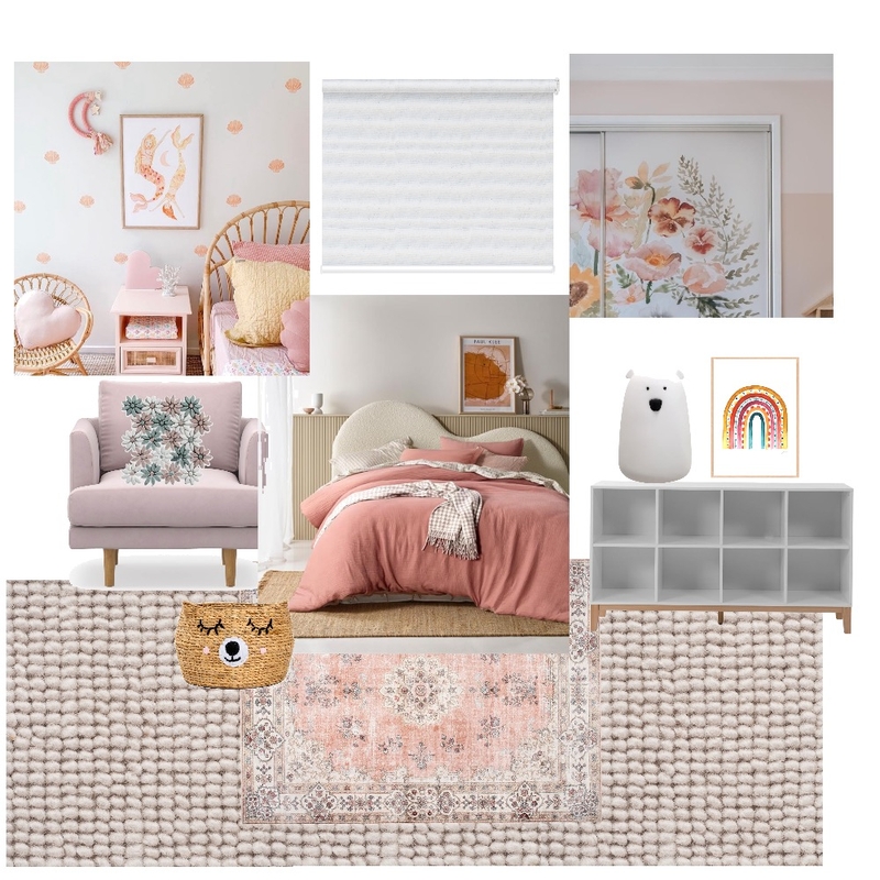 Pink girls bedroom Mood Board by Red House Reno on Style Sourcebook