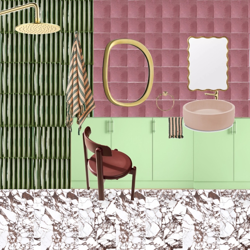 Bath - Green Pink Marble 3 Mood Board by dl2407 on Style Sourcebook