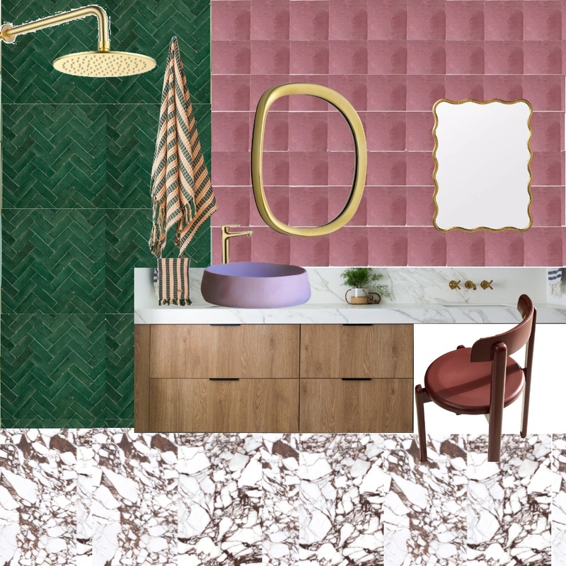 Bath - Green Pink Marble 8 Mood Board by dl2407 on Style Sourcebook