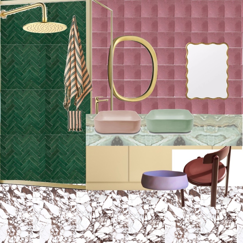 Bath - Green Pink Marble 11 Mood Board by dl2407 on Style Sourcebook