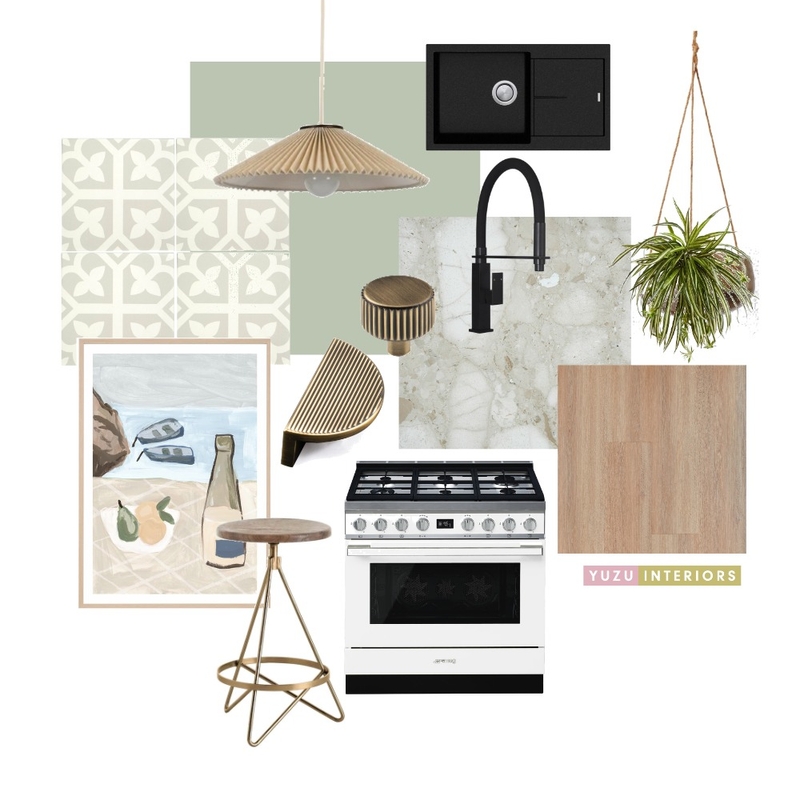 Fresh Patterned Kitchen Mood Board by Yuzu Interiors on Style Sourcebook