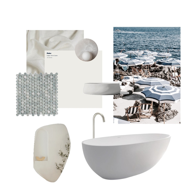 Soft Mediterranean Bathroom Mood Board by Bethany Routledge-Nave on Style Sourcebook