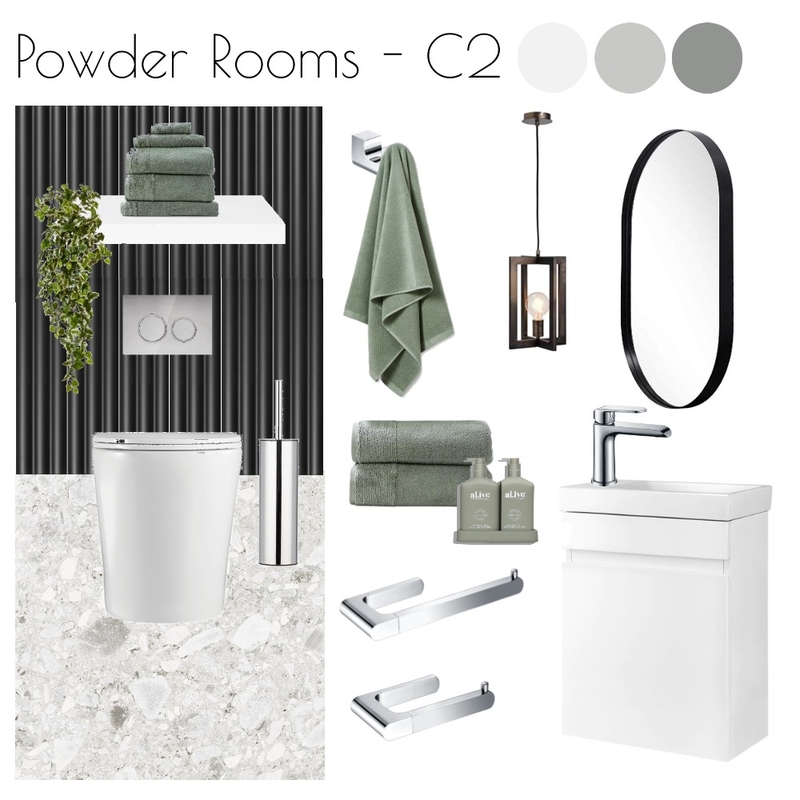 Hunter Valley - Powder Rooms Concept 2 Mood Board by Libby Malecki Designs on Style Sourcebook