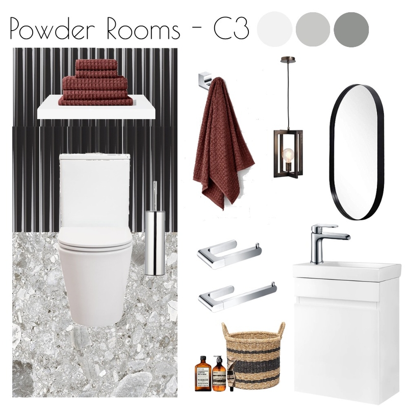 Hunter Valley - Powder Rooms Concept 3 Mood Board by Libby Malecki Designs on Style Sourcebook