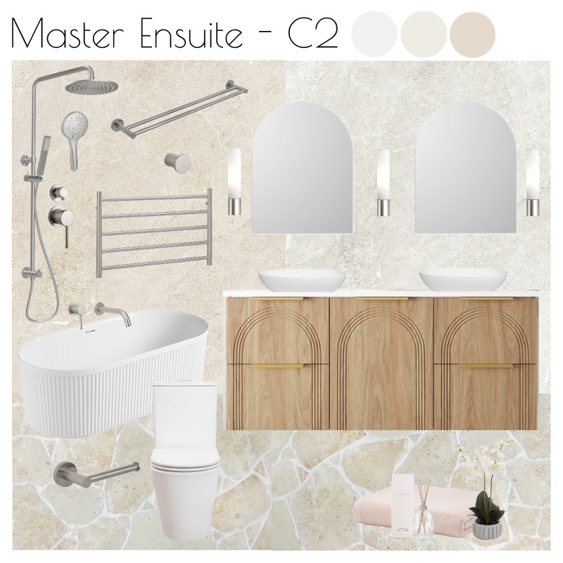 Hunter Valley - Master Ensuite Concept 2 Mood Board by Libby Malecki Designs on Style Sourcebook