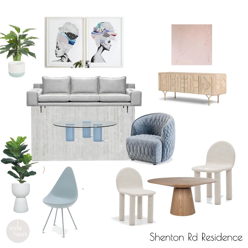 Claremont - Pinks and Blues Mood Board by indi haus on Style Sourcebook