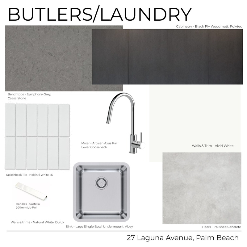 27 Laguna Avenue - Butlers/Laundry (Dark) Mood Board by Kathleen Holland on Style Sourcebook