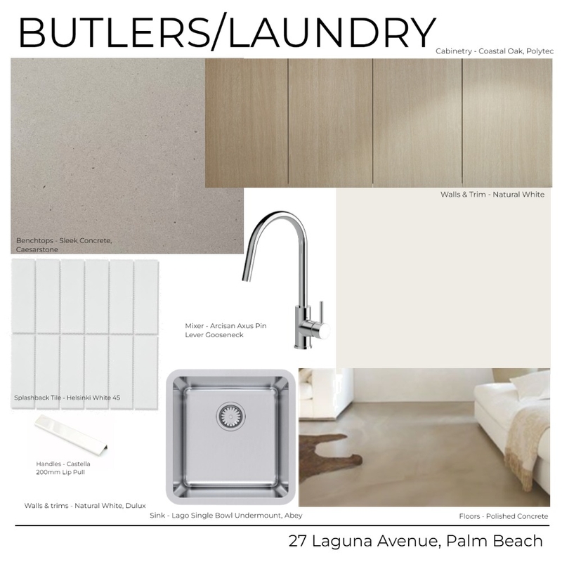 27 Laguna Avenue - Butlers/Laundry (Light) Mood Board by Kathleen Holland on Style Sourcebook