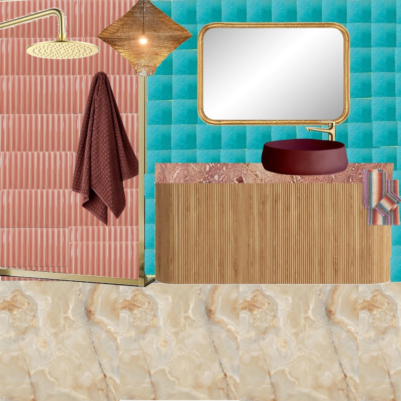 Bath - Aqua & Coral Mood Board by dl2407 on Style Sourcebook