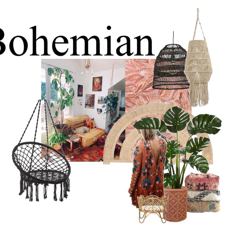 Bohemian Design Style - Title Page Mood Board by Mood Board Love on Style Sourcebook