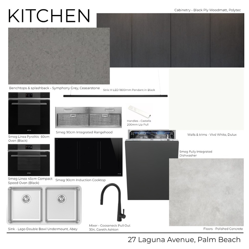 27 Laguna Avenue - Kitchen (Dark) Mood Board by Kathleen Holland on Style Sourcebook