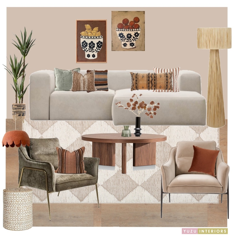 Nothing Basic About Brown and Beige Mood Board by Yuzu Interiors on Style Sourcebook