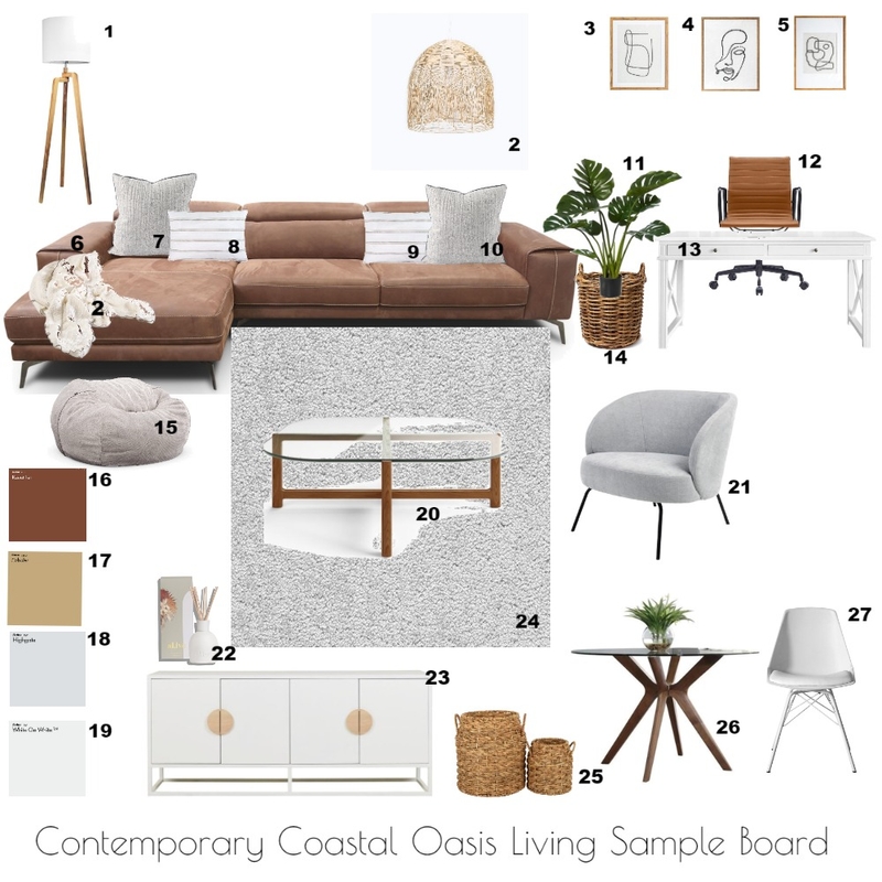 Letu_ Contemporary Coastal oasis Sample Board Mood Board by Theopolina on Style Sourcebook