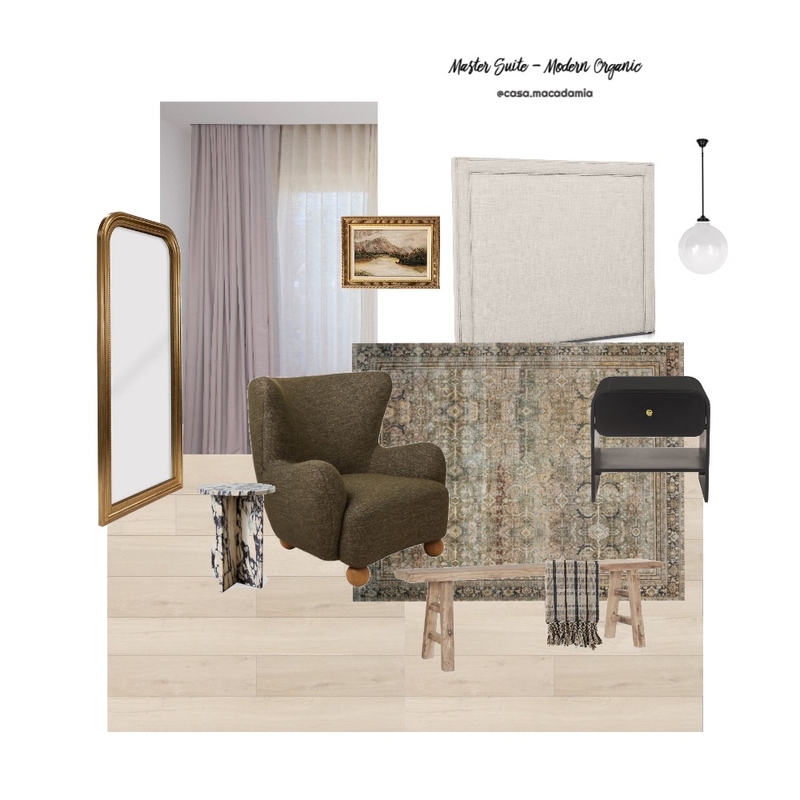 Master Suite - Modern Organic Add Ons Moss Mood Board by Casa Macadamia on Style Sourcebook