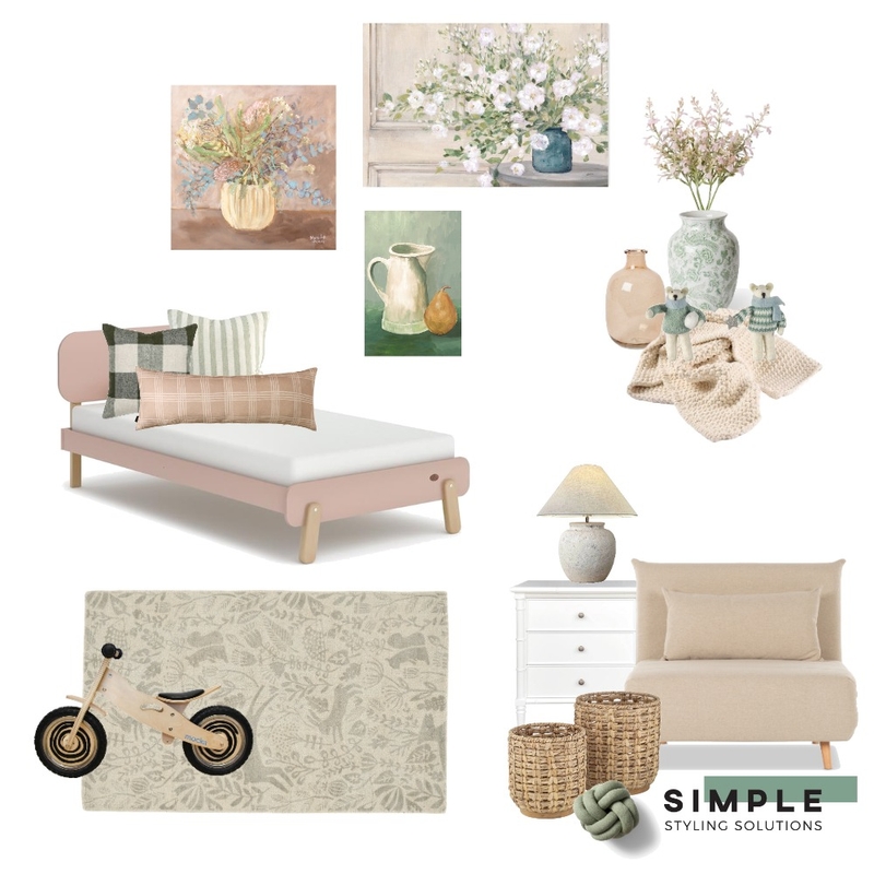Emma - Pretty Eclectic Girls Room Mood Board by Simplestyling on Style Sourcebook