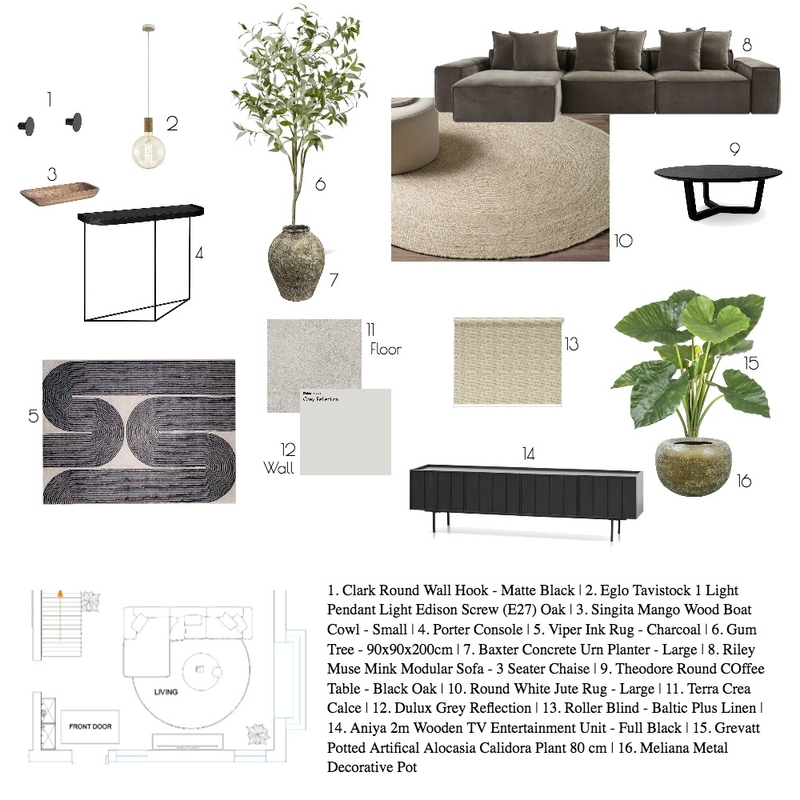Module 9 - Living Room Mood Board by chydiedarmodihardjo@gmail.com on Style Sourcebook