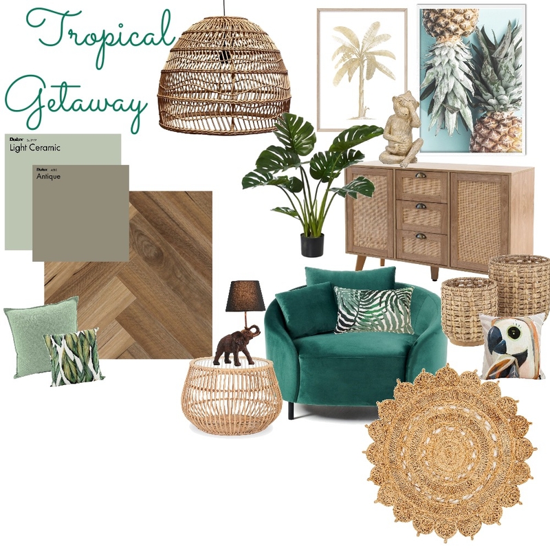 Tropical Getaway Mood Board by bohemian_daisy on Style Sourcebook