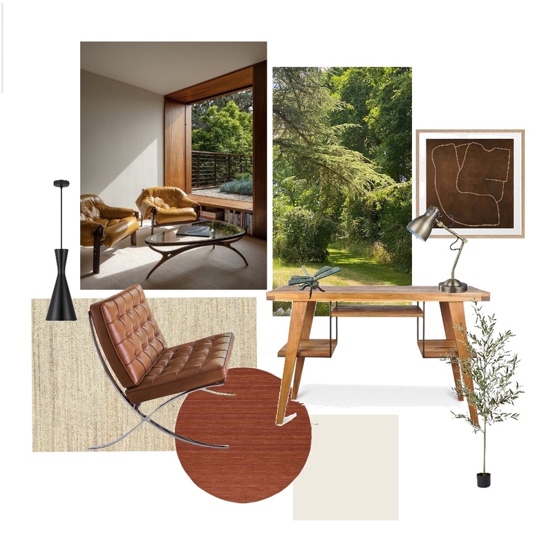 Mid-Century Modern Study Mood Board by Georgina Austin-Brown on Style Sourcebook